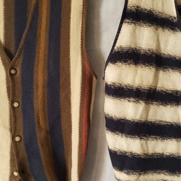 Structure Retro Cardigan 90s Sweater Button Vest Men XL Eclectic Grandpa V-Neck - Picture 16 of 16